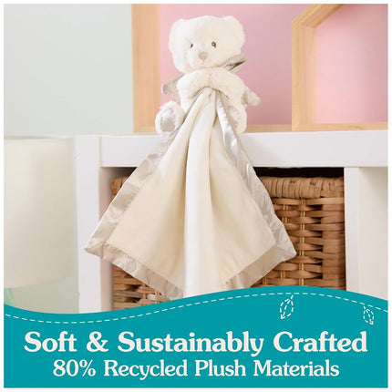 GUND Baby Angel Bear Lovey, Spiritual Teddy Bear Lovey Made from Recycled Materials, Plush Lovey Blanket for Babies and Newborns, White, 12”