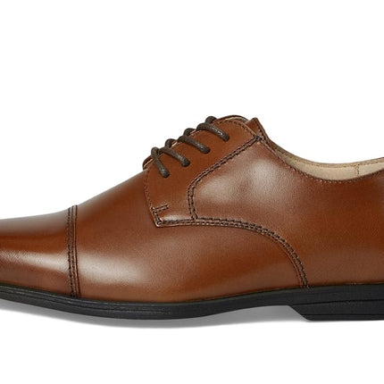 Florsheim Unisex-Child Reveal Cap Toe Ox, Jr. (Toddler/Little Big Kid) Oxford, Cognac, 3.5 US Wide Big Kid