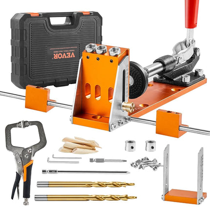 VEVOR Pocket Hole Jig Kit, 34 Pcs Pocket Hole Jig 