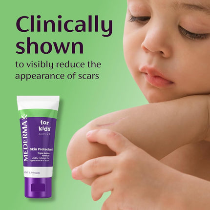 Mederma Scar Gel for Kids, Reduces the Appearance of Scars, 1 Pediatrician Recommended, Goes on Purple, Rubs in Clear, Kid Friendly, Grape Scent, Twin Pack for Kids 40g (2 x 20g)