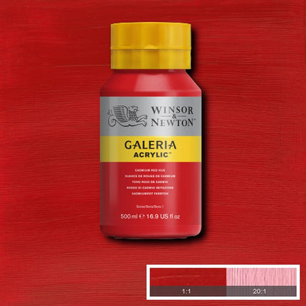 Winsor & Newton, Galeria Acrylic, Cadmium Red Hue, 500ml