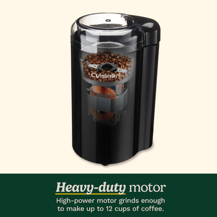 Cuisinart Coffee Grinder, Holds up to 70g of Beans, Stainless Steel Blades, Black (DCG-20BKNC)