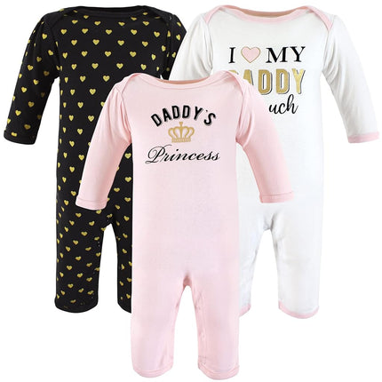 Hudson Baby Mamelucos de algodón para bebés, Princesa de papá, 18-24 Meses