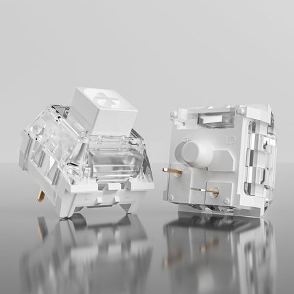 Kailh Box White Pro Switches for mx Mechanical Keyboard,3-Pin Thick Clicky/Firm Response/Gaming/RGB/Crisp Sound Switches(Box White Pro 90pcs)