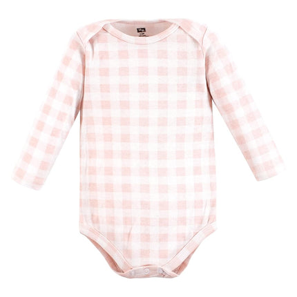 Hudson Baby unisex-baby Cotton Long-sleeve Bodysuits, Girl Woodland Animals, 3-6 Months