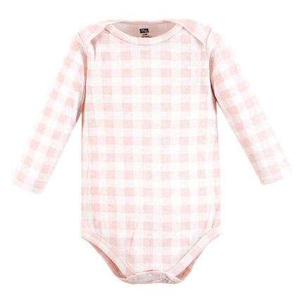Hudson Baby unisex-baby Cotton Long-sleeve Bodysuits, Girl Woodland Animals, 3-6 Months