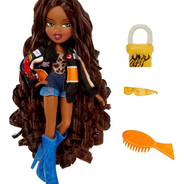 Bratz Goin' Out! - Sasha - 1 Collectible Fashion Doll with Accessories, Comes with an Outfit, a Purse, a Pair of Sunglasses, and a Brush - Kids Toy - Great for Ages 6 and Older