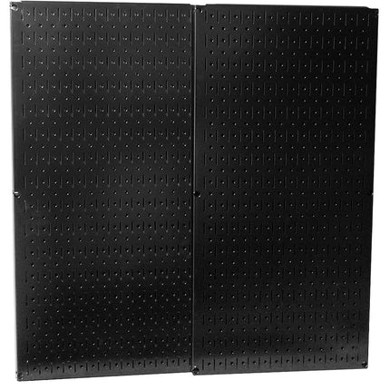 Wall Control 30-P-3232B Black Metal Pegboard Pack - (2) 32" Tall x 16" Wide Black Pegboards