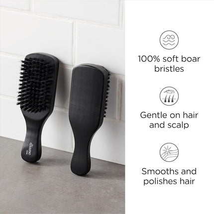 Brosse Club Diane 100 % poils de sanglier pour les ondulations et le lissage - Démêlant pour cheveux fins à moyens pour hommes et femmes, redonne de la brillance, douce pour le cuir chevelu