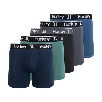 Hurley Men's Standard 5 Pack Stretch Boxer Briefs,