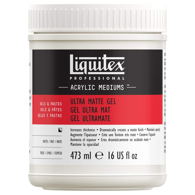 Liquitex Ultra Matte Gel Medium, 16-Ounce