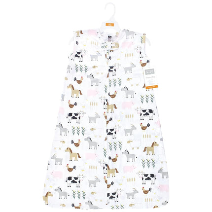 Hudson Baby Saco de Dormir Unisex de Algodón sin Mangas, Manta, Bonita Granja, 18-24 Meses