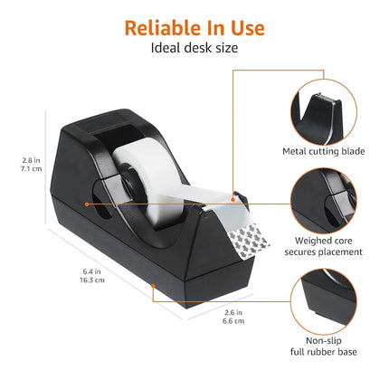 Amazon Basics Tape Dispenser , 3-Pack