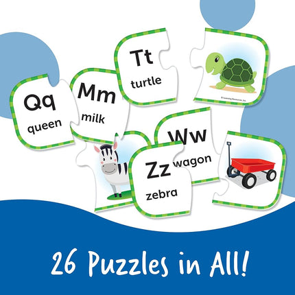 Learning Resources ABC Puzzle Cards, Preschool Readiness, Self Correcting Puzzles, Ages 3+