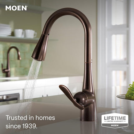 Moen Arbor Motionsense Wave Touchless One-Handle High Arc Pulldown Kitchen Faucet Featuring Reflex, Oil Rubbed Bronze (7594EWORB), 3.63x26.63x14.25