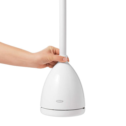 Émbolo de inodoro OXO Good Grips con soporte, blanco