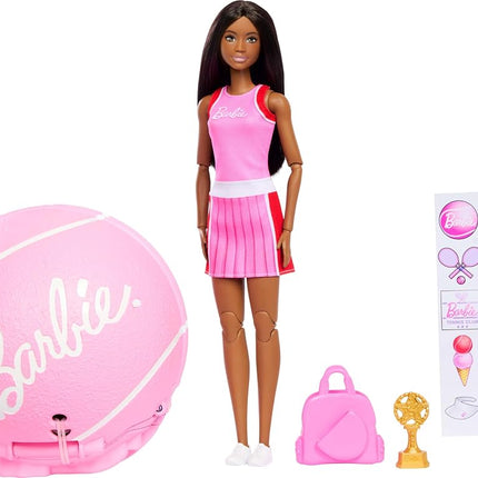 Barbie Team Roll and Reveal Tennis Player Doll and Accessories