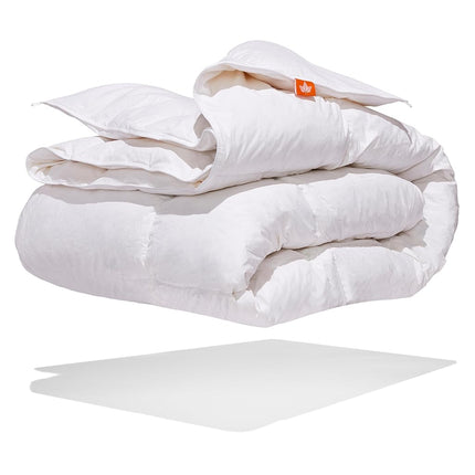 Canadian Down & Feather Co. - All Season White Goose Feather Duvet King Size Doona - 233 TC Shell 100% Cotton 360 GSM Quilt - Oeko TEX Certified