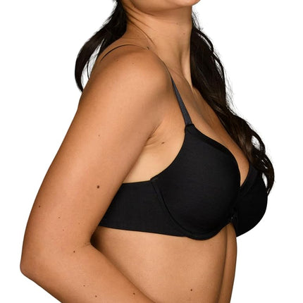 Vanity Fair Women's Illumination Front Closure Bra, 3-Way Convertible Staps, Lightly Lined Cups Up to Dd, Opaque, Black, 36B