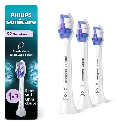 Philips Sonicare S2 Sensitive Brush Heads, 3-Pack,