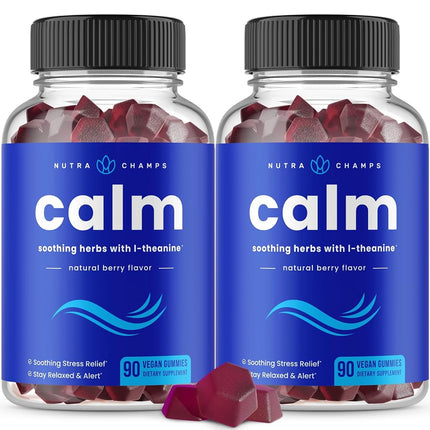 NutraChamps Calm Gummies | Stress Supplement with 