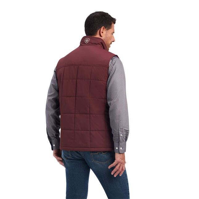 Ariat 10041522LTR Gilet isolé Crius pour homme ROUGE Acajou LTR