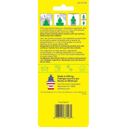 Little Trees Car Air Freshener | Hanging Paper Tree for Home or Car | True North | 3 Pack