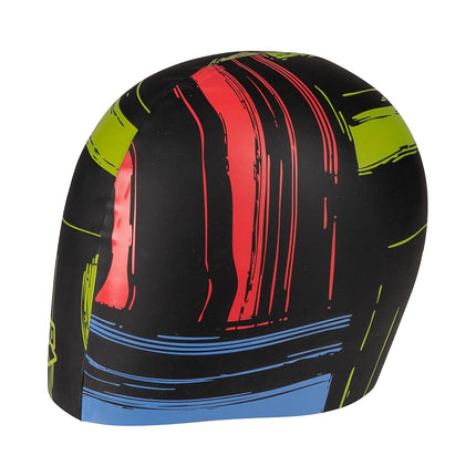 Arena Print 2 Unisex Silicone Swim Cap Pool Bathing Cap Intensive Training Comfortable Non-Slip Swimming Hat, One Size, Arena Grid