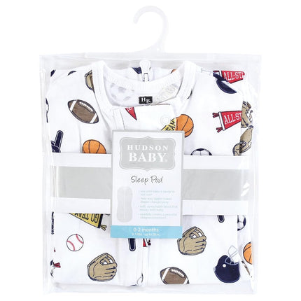 Hudson Baby Infant Boy Sleep Pod, Sports Fan, 0-2 Months