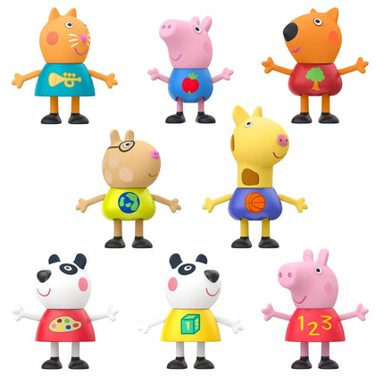 Peppa Pig Figure 8-Pack Toy Includes, George Pig, Peggi Panda, Candy Cat and More, Amazon Exclusive, for Ages 3 and up