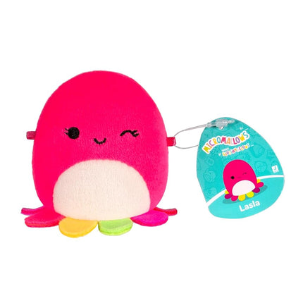 Squishmallows Original Micromallows Plush 5-Pack - Bear, Cow, Dinosaur, Love Bird & Octopus 2.5-Inch Plush