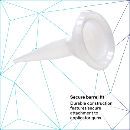 3M Flex Pack Nozzle, 08188, Applies One-Part Urethane Adhesives/Seam Sealers, 25/Carton White