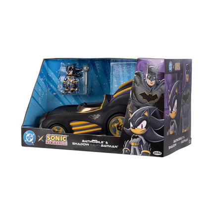 DC x Sonic Shadow as Batman with Feature Batmobile 6cm Action Figure Set
