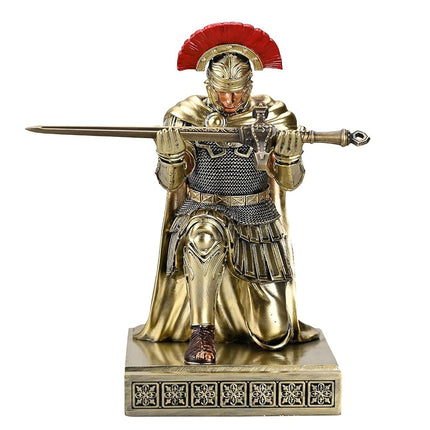 HDMbigmi Centurion Cloak Warrior Knight Pen Holder Mobile Phone Stand Desk Organizers and Accessories for Office and Home (Bronze)