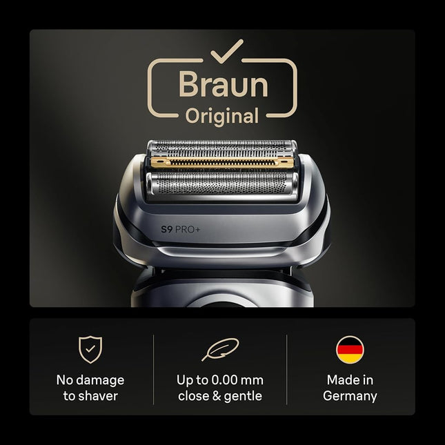 Braun Electric Shaver Head Replacement Part 94M Silver, Compatible with Series 9 Pro and Series 9 Electric Razors for Men