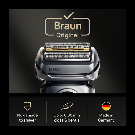 Braun Electric Shaver Head Replacement Part 94M Silver, Compatible with Series 9 Pro and Series 9 Electric Razors for Men