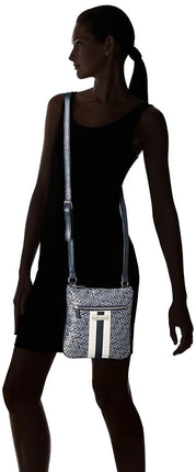 Nautica Womens Lakeside Signature Jaquard North South Crossbody Bag, Indigo, One Size