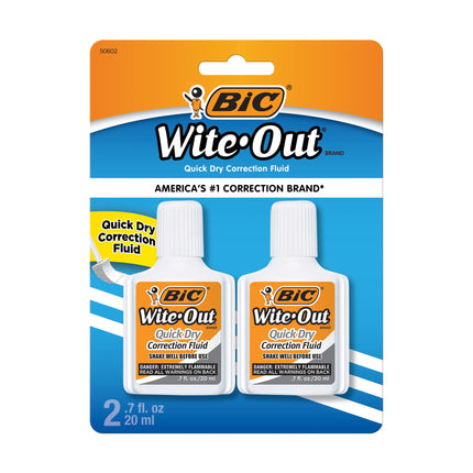 Bic Wite-Out Quick Dry Correction Fluid - - white 