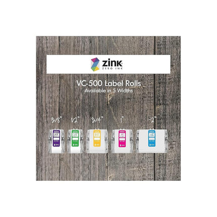 Brother Genuine CZ-1004 Continuous Length 1” (1.0”) 25 mm Wide x 16.4 ft. (5 m) Long Label Roll Featuring Zink Zero Ink Technology