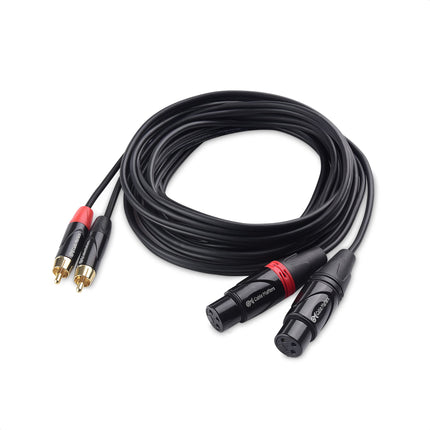 Câble double XLR vers RCA Cable Matters 3 m, câble XLR femelle vers RCA (double XLR femelle vers RCA) - 3 mètres