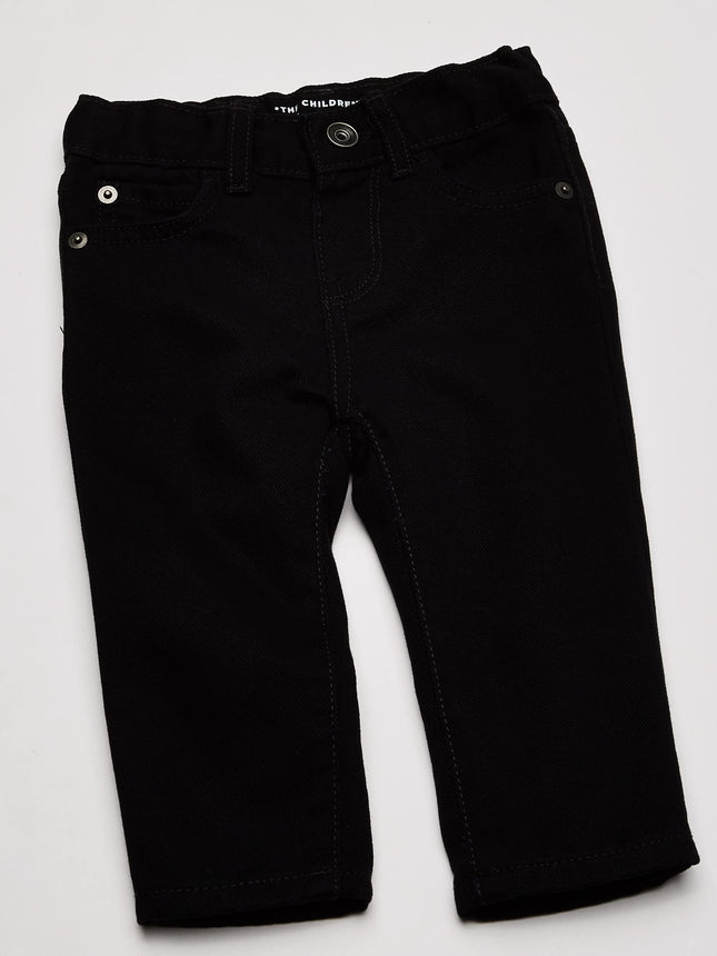 The Children's Place Baby Boys' and Toddler Skinny Jeans, Black Denim, 6-9 Meses