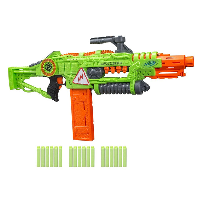 Revoltinator Nerf Zombie Strike Toy Blaster with motorized Lights Sounds & 18 Official Darts for Kids, Teens, & Adults