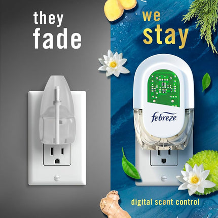 Febreze Plug in Air Fresheners, Ocean, Odor Eliminator for Strong Odors, Scented Oil Refill (3 Count)