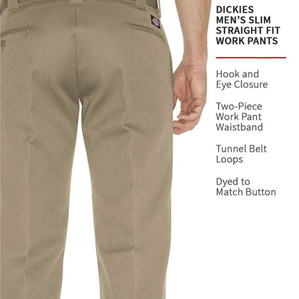 Dickies Men's Flex Work Pant Slim Straight Fit, Charcoal, 32W x 34L