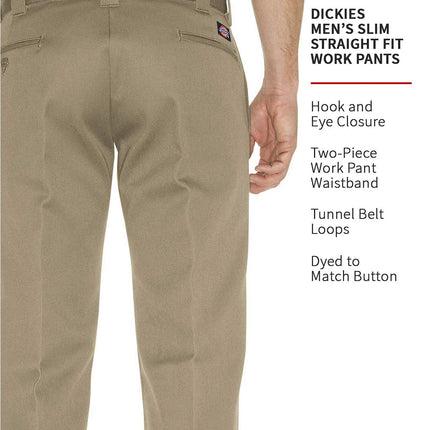 Dickies Men's Flex Work Pant Slim Straight Fit, Charcoal, 32W x 34L