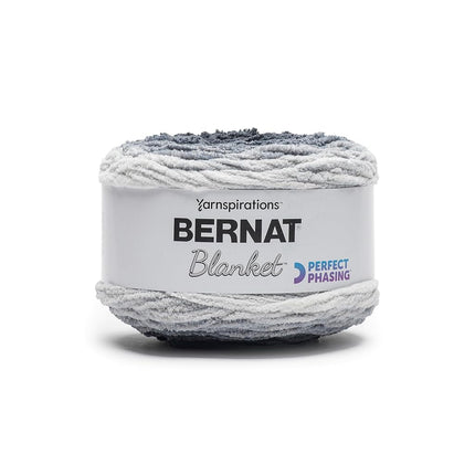 Bernat Blanket Perfect Phasing DEEP Black Cake Yarn - 2 Pack of 10.56oz/299.37g - 100% Polyester - #6 Super Bulky - 220 Yards for Knitting, Crocheting, Crafts & Amigurumi, Chunky Chenille Yarn