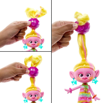 DreamWorks Trolls Band Together Viva Fashion Doll & 10+ Accessories, Hairsational Reveals with Transforming Hair Piece, HNF17