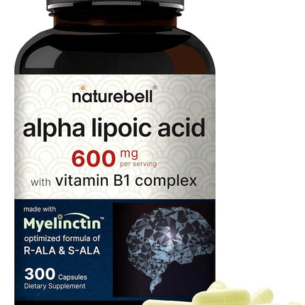 NatureBell Alpha Lipoic Acid Complex, 600mg, 300 C