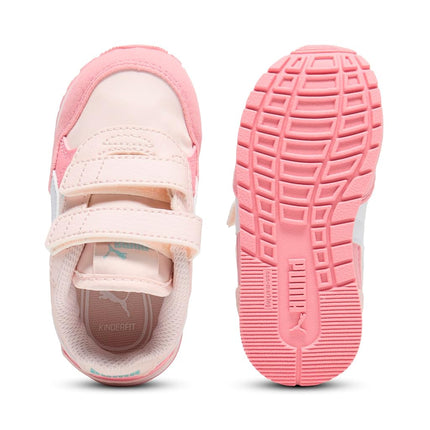 PUMA Unisex-Child St Runner Hook and Loop Sneaker, Peony-puma White, 9 Toddler