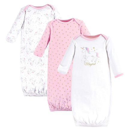 Hudson Baby Baby-Girls Cotton Gowns, Magical Unicorn, Preemie-Newborn